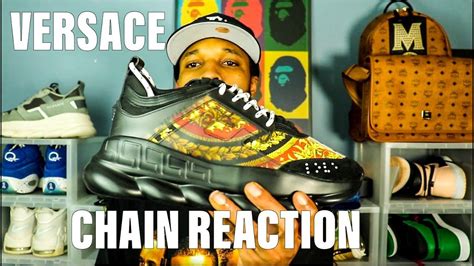 Versace Chain Reaction in Black unboxing from STOCK